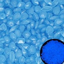 300pc Glow Stones Glow in The Dark Rocks Outdoor Decorative Stones Gemstone S...