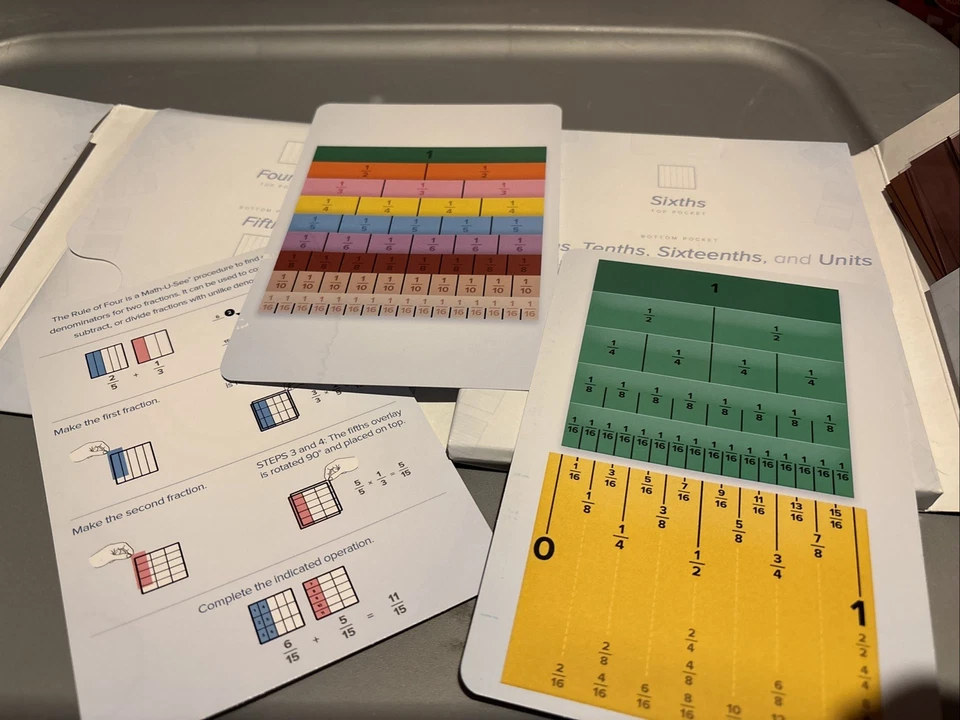 Demme Learning - Math-U-See - Manipulatives: Fraction Overlay Kit - 49 Vinyl Pcs - Image 3 of 4