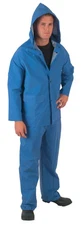 1- BLUE Waterproof Fishing Hunting Construction PVC RAIN SUIT Jacket & Overalls