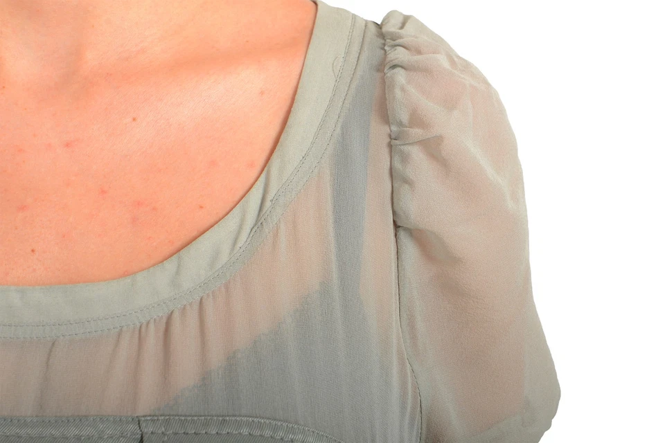 Vestido C'N'C Disfraz Nacional Para Mujer Gris Manga Corta US XL IT 46 Foto 4 de 4