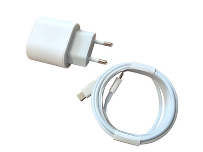 USB-C Ladegerät 20W Fast Charger mit USB-C auf Lightning Kabel für iPhone