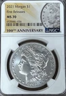2021 100th Anniversary Morgan Silver Dollar NGC MS70 First Releases