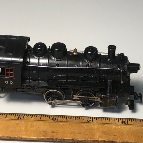 HO Scale Mantua Santa Fe 0-4-0 #99 steam locomotive with tender/working(187) - Picture 10 of 11