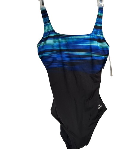 TYR Womens Blackout Camo Square Neck One Piece Swimsuit Black Size TYR Womens Blackout Camo Square Neck One Piece Swimsuit Black Size