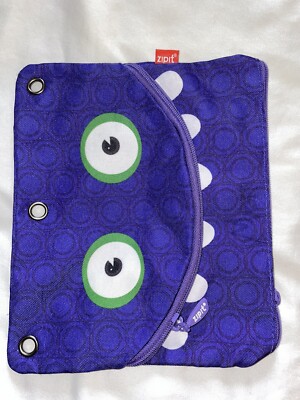 Pre-Owned Zipit Googly 3 Ring Pencil Case