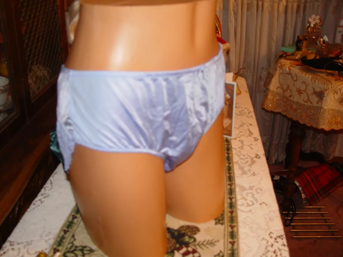 vintage nylon panty size xxlarge nylon and lace nice blue color by  I.N.C.Intimat | eBay