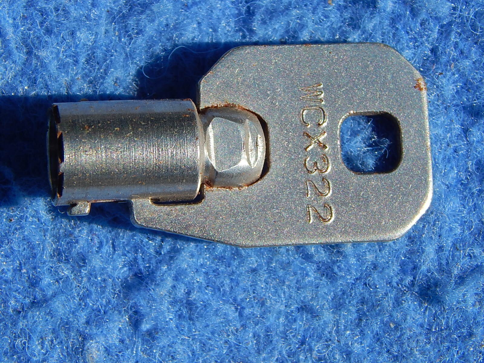 Wurlitzer Key WCX 322 Chicago Lock wall box or cash box key