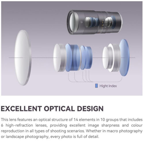 TTartisan 100mm F2.8 Macro 2X Full Frame Lens for E/X/Z/RF/EOSR/L/EF/GFX/F Mount - Picture 6 of 9