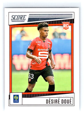 2022-23 panini score ligue 1 désiré doué Rookie Card base stade rennais