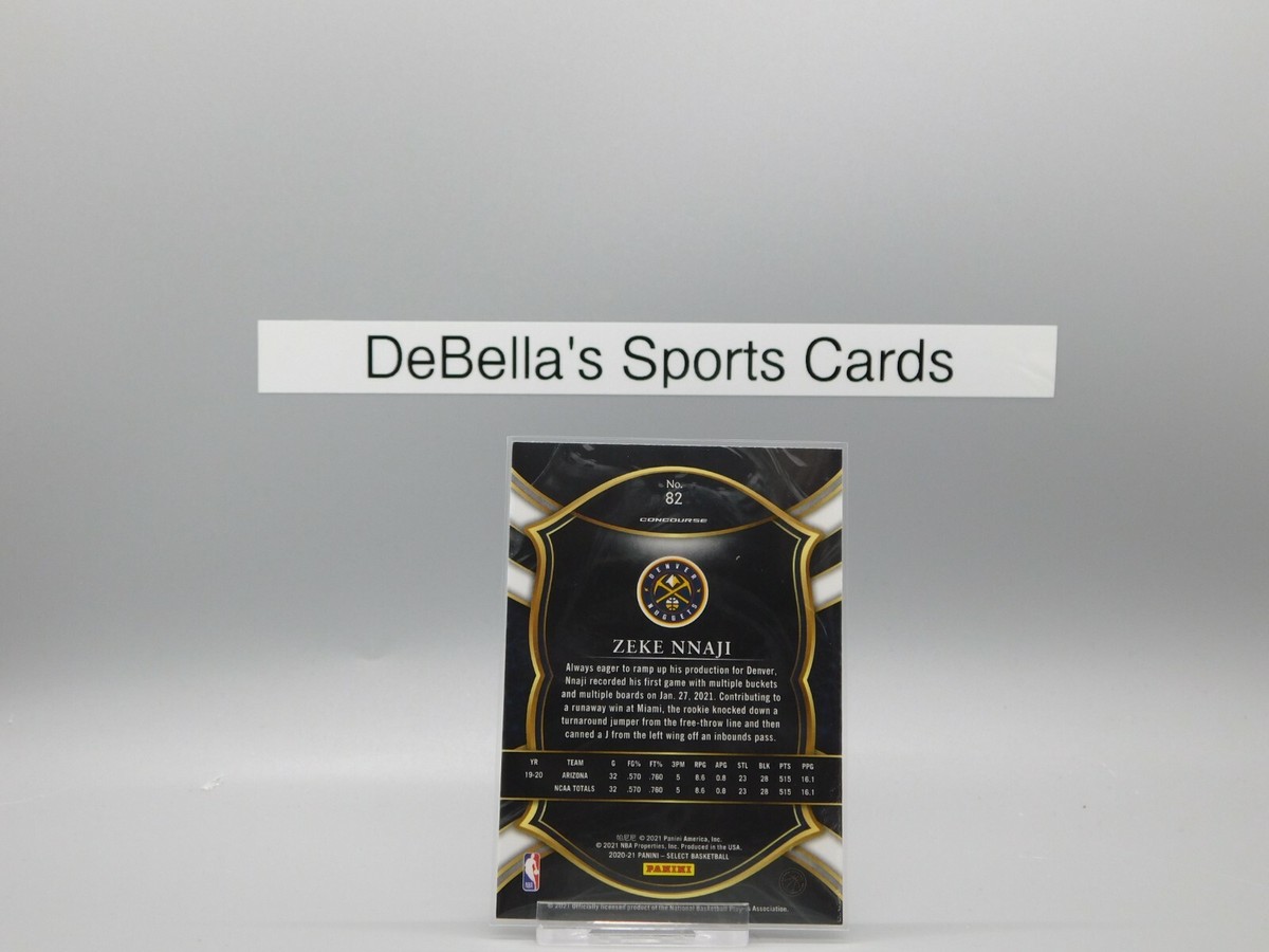 にけ 2021 PANINI SELECT BASKETBALL Zeke Nnaji Concourse Base Blue