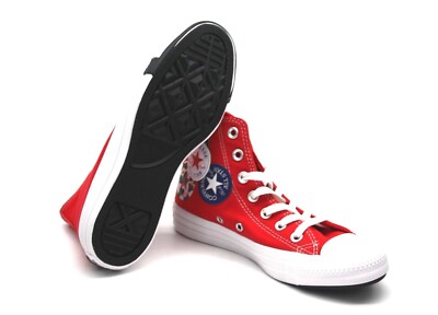 Converse Shoes/Sneakers UNISEX M 8 CTAS HI University Red Black Canvas 166736C Converse CTAS HI University Red Black Canvas Shoes/Sneakers  main image 3