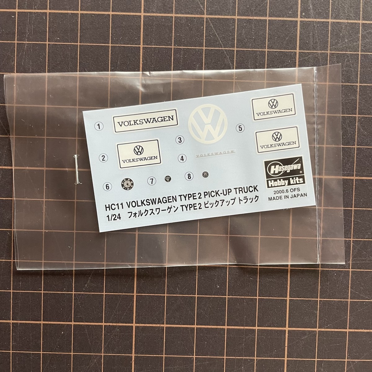 Hasegawa 1/24 VW Volkswagen Type 2 T1 Pick Up Truck 1967 Model Kit HC11 FedEx