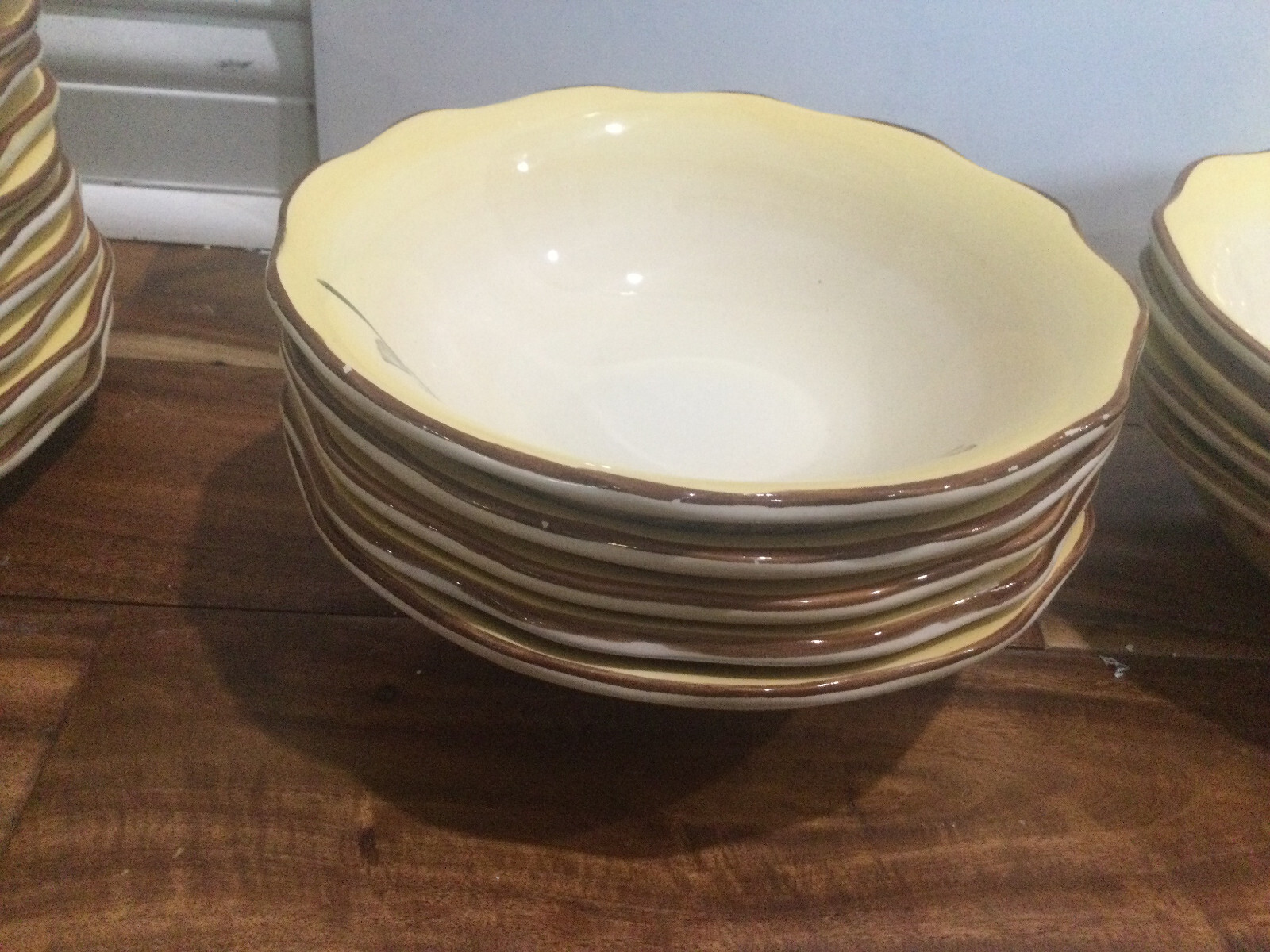 set 4 OR 5 Better Homes and Gardens Tuscan Retreat 8'' BOWLS Scalloped