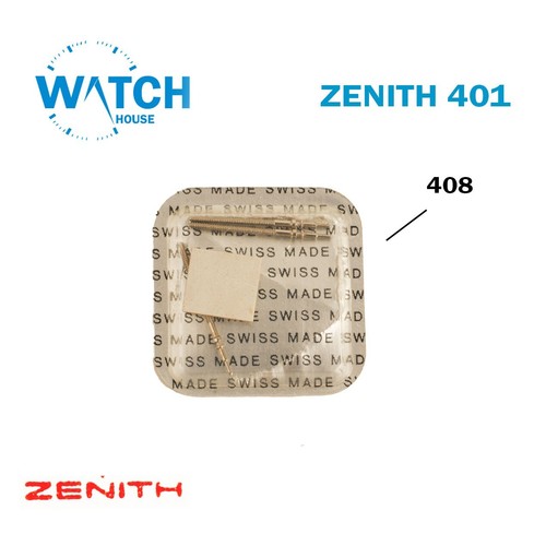 ZENITH "401" Vástago de cuerda para movimiento de reloj CAL408 Hecho en Suiza - Imagen 2 de 2