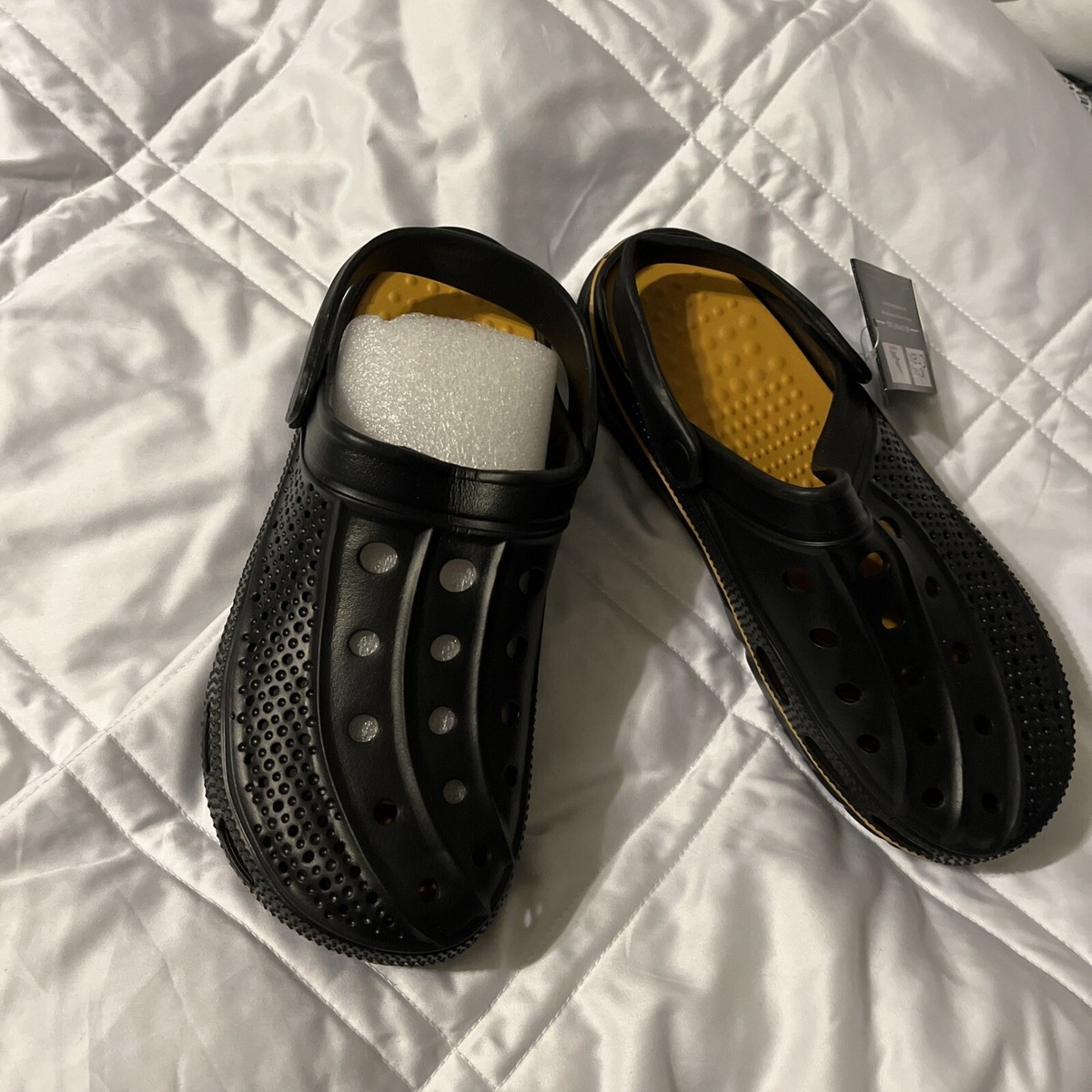 ChayChax Unisex Black Gold Arch Support Clogs Size 10 or 11 #B1314 Amazon.com | ChayChax Mens Two-Tone Flip Flops with Arch  main image 4