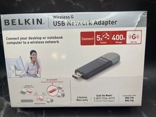 New In Box Belkin Wireless G USB Network Adapter Version 3000