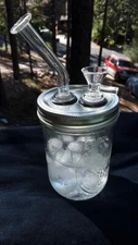  Mason Jar Bubbler Bong!  Mini Mouthpiece! 16 oz. So Easy to Clean! Fast Shippin