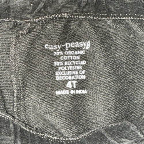 Army Green 4T Gender Neutral Jogger Sweat Pants Kids Easy Peasy Organic Cotton - Picture 4 of 4