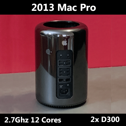 2013 Mac Pro | 2.7GHz 12-Core | Dual AMD D300 | 32GB RAM | 1TB PCIe NVMe