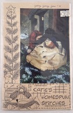 Katie's Homespun Stitches Going Going Gone Snowman Figure Pattern 1997