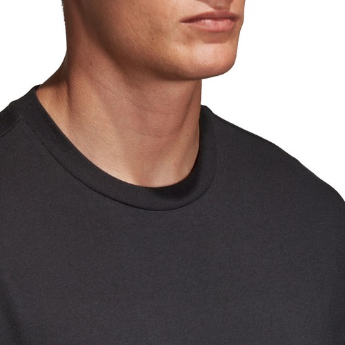 Adidas Men's Sport MH Plain T-Shirt/T-Shirt DT9908 Black Sale - Picture 6 of 8