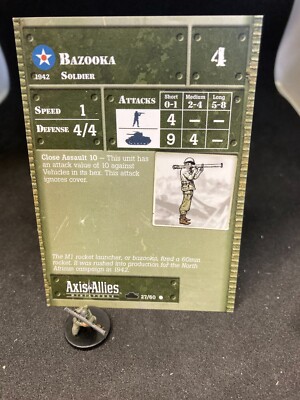 Axis and Allies Miniatures Bazooka 1939-1945