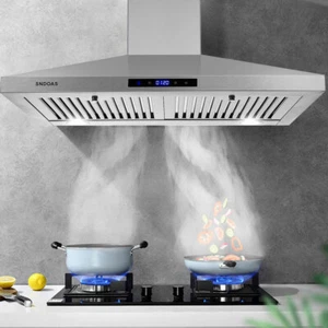 30 Hotte de cuisine murale de pouce 450 CFM Eventail d'échappement pour hotte de cuisinière