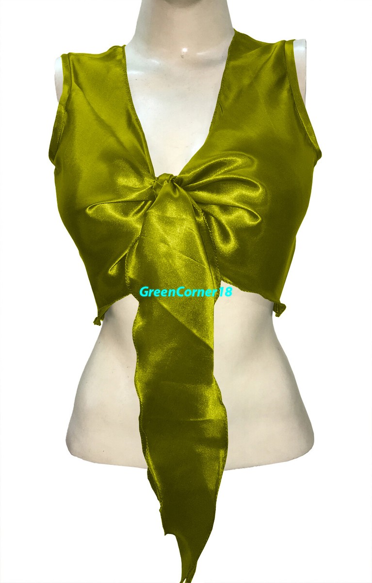 Haut Choli Satin Pour Danse Du Ventre - Cache-cœur Enveloppant Manches Cloche - Tribal Gypsy