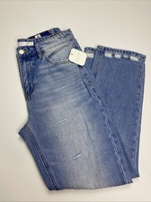 Altar  d State Light Wash Distressed Mom Jeans Women  s Size 27