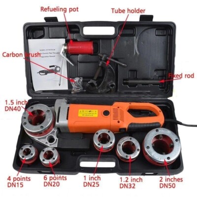 220V Electric Pipe Threading Machine Household Sleeve Portable Threading Machine