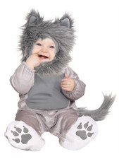 Infant's Toddler's Baby Plush Wolf Cub Costume