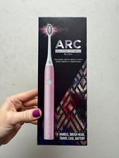 LOT OF 2 Arc Sonic Power Toothbrush Pink Blush With Travel Case BRAND NEW