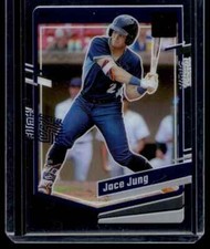 2023 Panini Chronicles Clearly Donruss Jace Jung Clear Cut Blue 30/50 Detroit