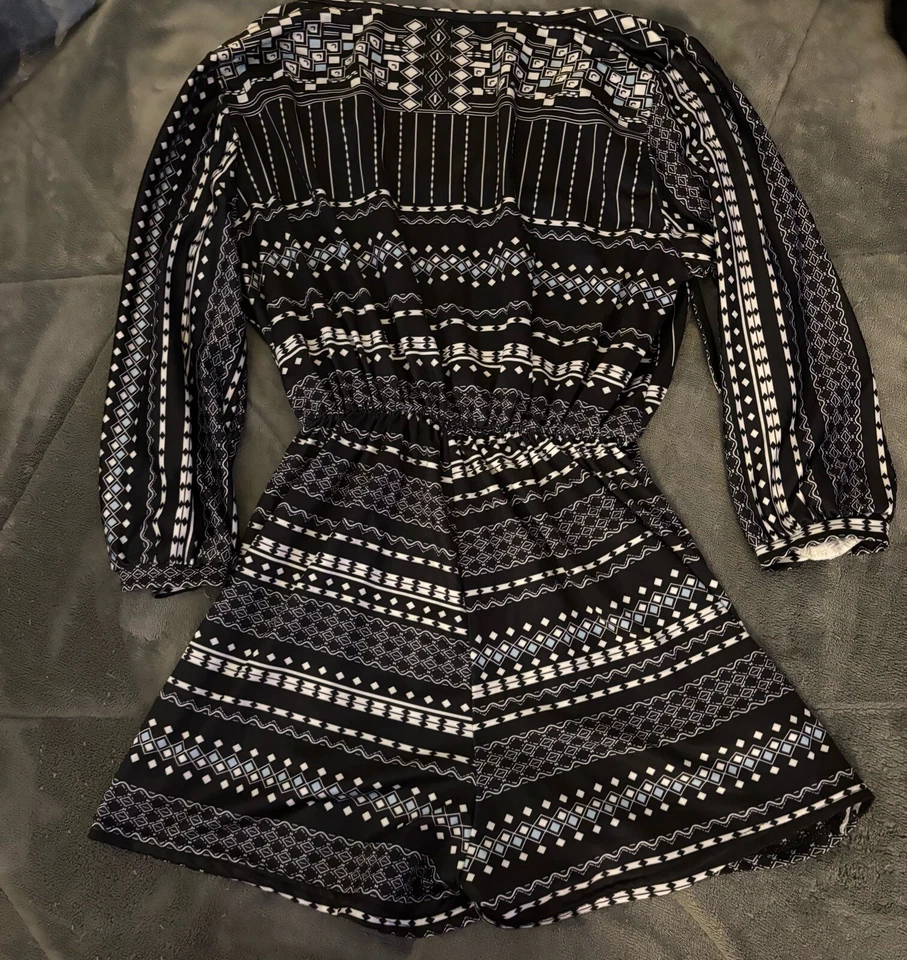 Mameluco de mujer de segunda mano de manga larga, pequeño cordón cintura ceñida Foto 2 de 2