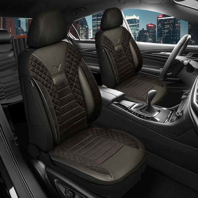 Sitzbezüge passend für VW Golf 7 ab 2012-2020 (Schwarz) | Vordersitze | Prime