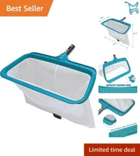 Pool Skimmer Net Heavy Duty Pool Leaf Rake 17in Nylon Mesh Pool Cleaner