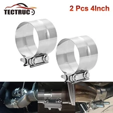 4" Stainless Steel Exhaust Clamp,Universal Muffler Clamp Lap Joint,Band Clamp