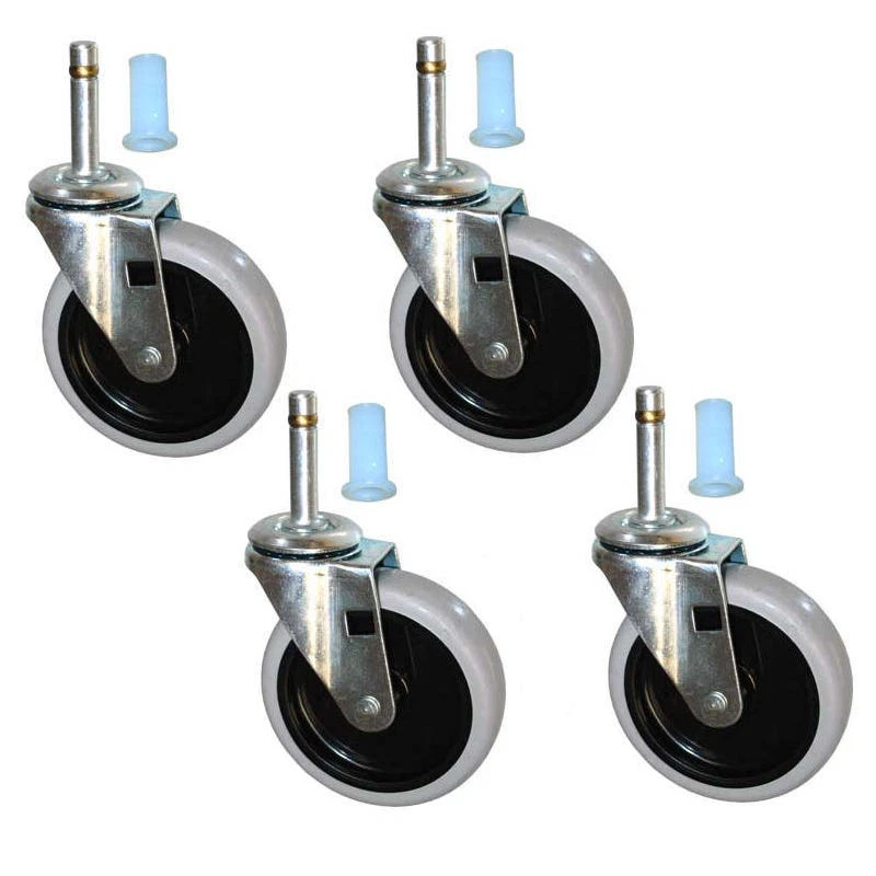 RUBBERMAID COMMERCIAL Genuine Rubbermaid 3424L6 Replacement Swivel Caster 4" Wheel, Set of 4