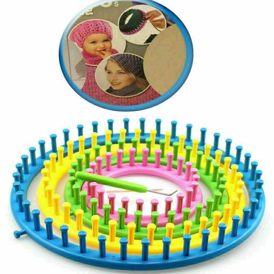 6tlg Set Knitting Strickrahmen Handbuch Runde Loom stool Strickring Neu