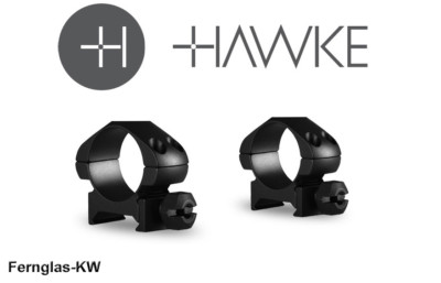 HAWKE 23000 1'' 25,4mm Präzision Stahl Ringmontagen Niedrig für Weaver Schiene