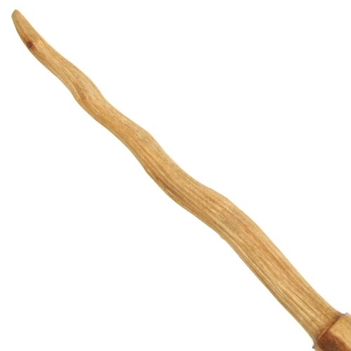 10" Hand Carved Bunty Mahogany Wood Magic Wand Witch Wizard Wicca Pagan w/ Bag - Picture 9 of 10
