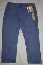 New Wrangler Regular Fit Straight Leg Five Star Denim Blue Jeans Mens Size 44x32