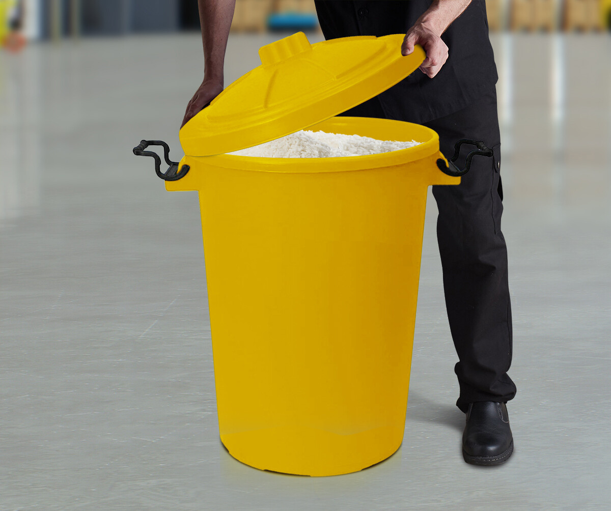 Colourful 50L Large Heavy Duty Plastic Bin , Storage Unit with Locking