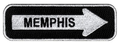 MEMPHIS ONE-WAY SIGN EMBROIDERED IRON-ON PATCH applique TENNESSEE SOUVENIR ROAD