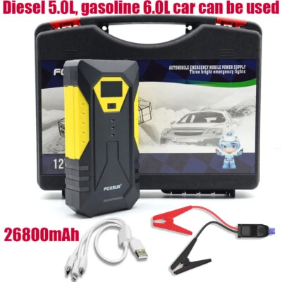 12V 800A Car Jump Starter Booster Battery Charger Emergency Power Bank 26800mAh