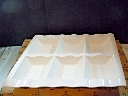 Villeroy & Boch Innova 6 Compartment Divided Platter 17" x 12" - Picture 2 of 4