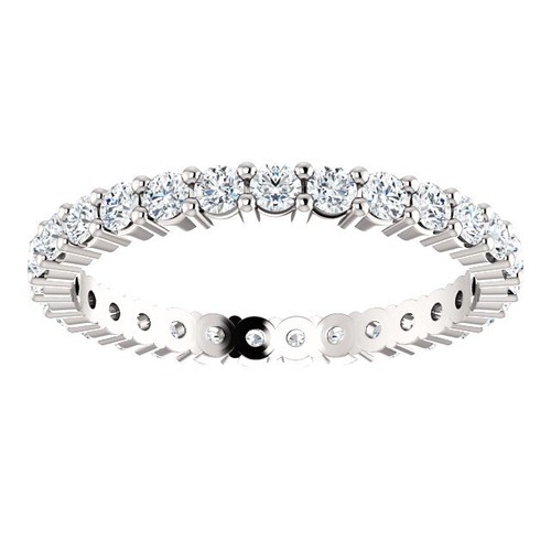 14K Gold 1.00 Carat DEF Moissanite Forever One Eternity Ring Charles & Colvard - Picture 4 of 5