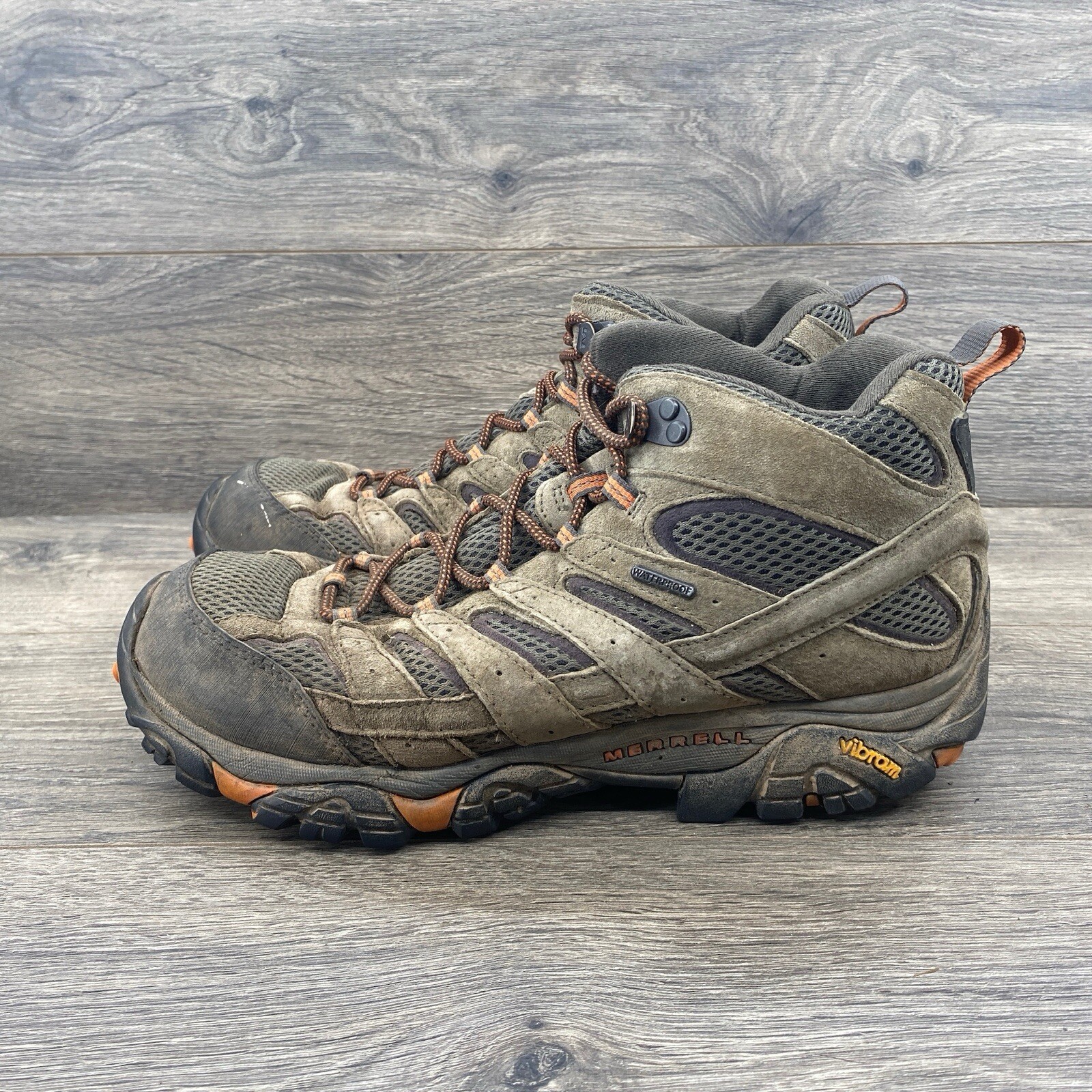 Merrell Uomo Moab Scarpe da Escursionismo Stivali Taglia 10 5 Marrone