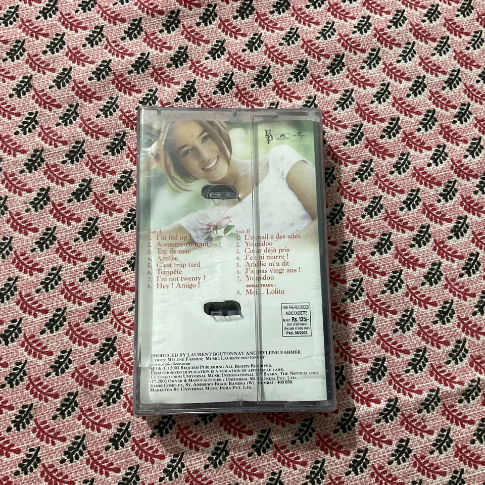 Mes Courants Electriques By Alizée INDIA MADE SEALED AUDIO CASSETTE Foto 3 de 3