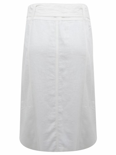 LADIES WOMEN PRETTY MARK & SPENCER LINEN BLEND WITH PANEL SKIRT SIZE 12 NEW - Picture 2 of 3